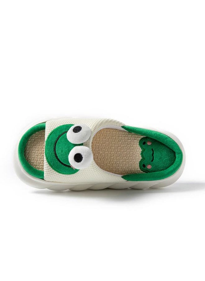 Cartoon slippers Cute Animal Shape Slippers,Thick Sole Soft Indoor Outdoor Slippers for Women Frog11