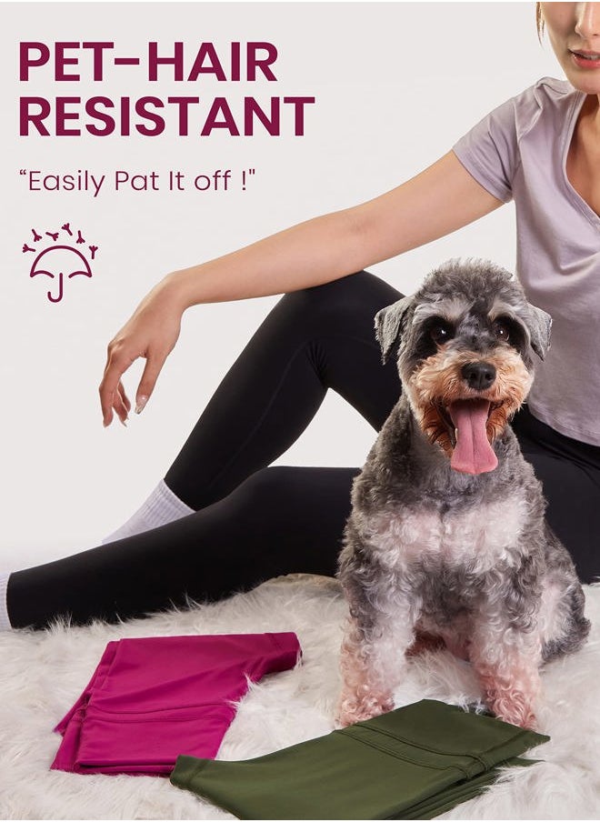 Women's Naked Feeling I Workout Leggings 28 Inches - High Waisted Full-Length Yoga Pants Olive Green Large