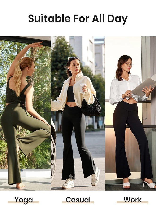 Butterluxe Crossover Flare Leggings for Women 31