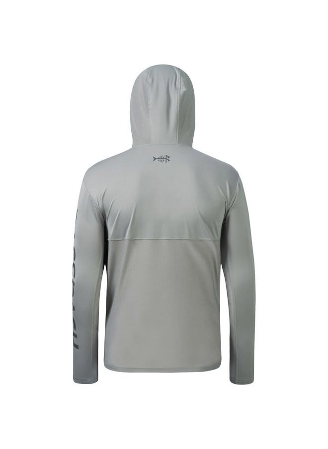 UPF 50+ Men's UV Sun Protection Long Sleeve Performance Fishing Hoodie Hooded Shirts