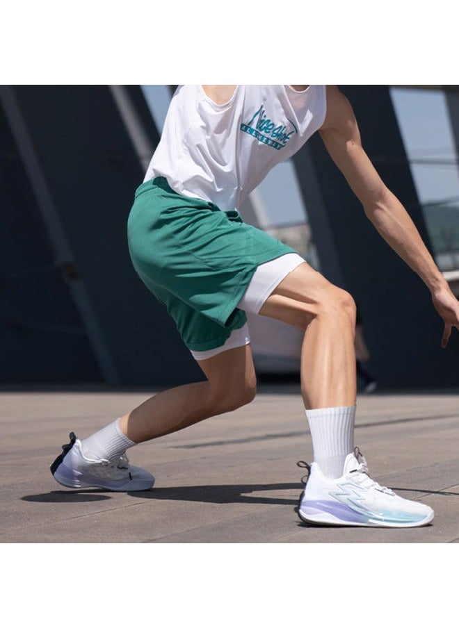 Mens White Cushioned Cotton Crew Socks For Men Size 9-11, Moisture Wicking Casual Work Everyday Gym Golf Training Athletic Socks, 5 Pairs