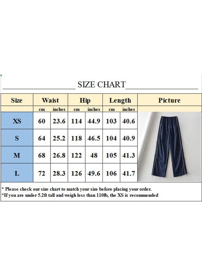 Track Pants Women Baggy Pants Y2k Pants Parachute Pants for Women Y2K Clothing (Navy,XS,X-Small)