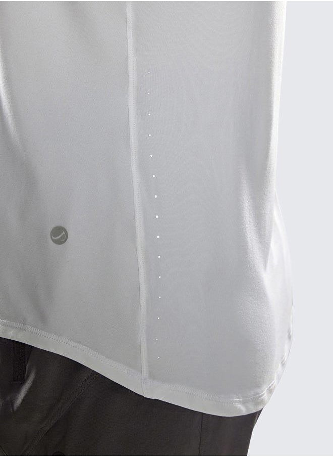 Lightweight Racerback Tank Tops for Women High Neck Workout Athletic Running Sleeveless Shirts White Small