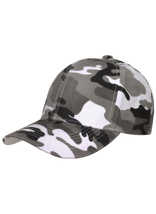 Baseball Cap Adjustable Size for Running Workouts and Outdoor Activities All Seasons (1pc Grey Camo)