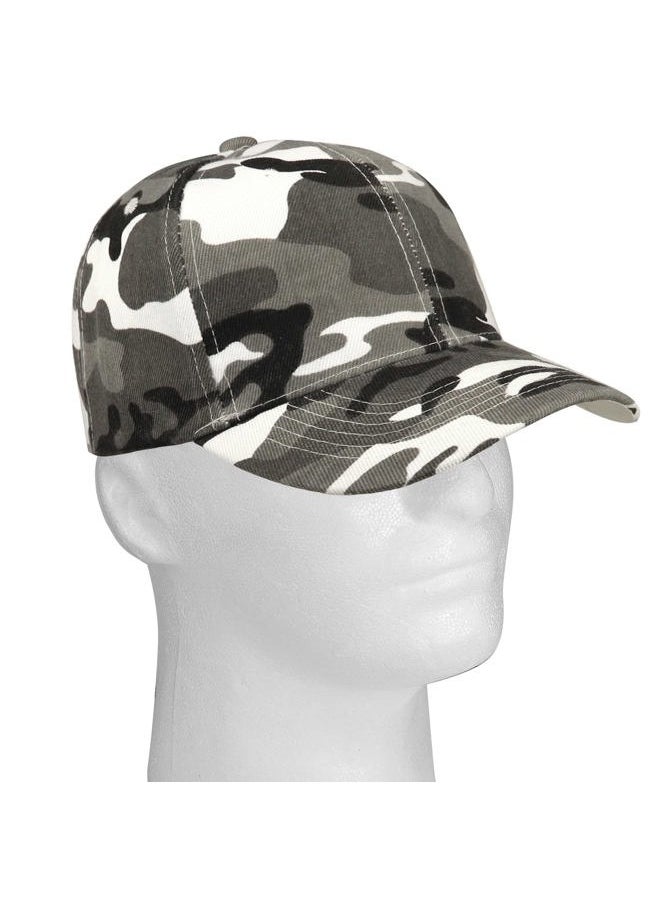 Baseball Cap Adjustable Size for Running Workouts and Outdoor Activities All Seasons (1pc Grey Camo)