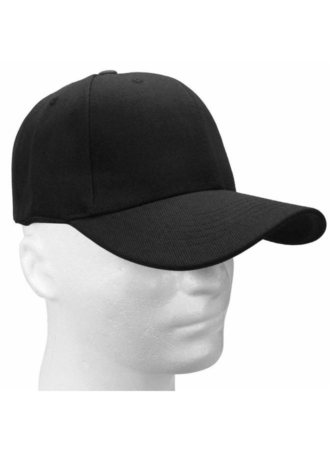 Baseball Cap Adjustable Size for Running Workouts and Outdoor Activities All Seasons (1pc Black)