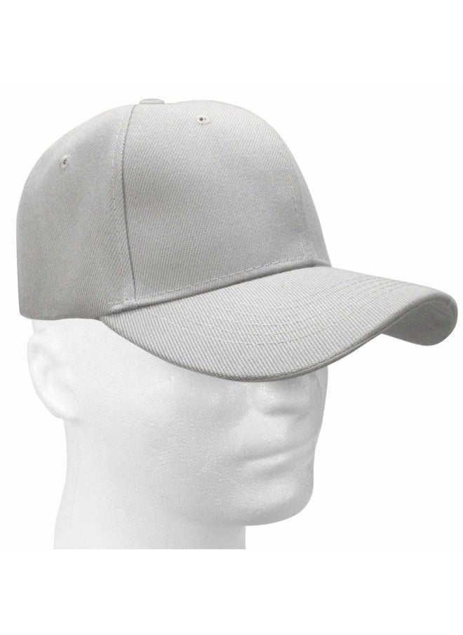 Baseball Cap Adjustable Size for Running Workouts and Outdoor Activities All Seasons (1pc Light Grey)
