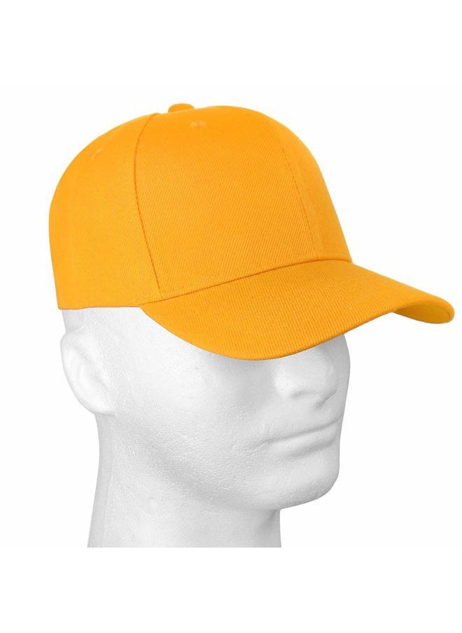Baseball Cap Adjustable Size for Running Workouts and Outdoor Activities All Seasons (1pc Gold)