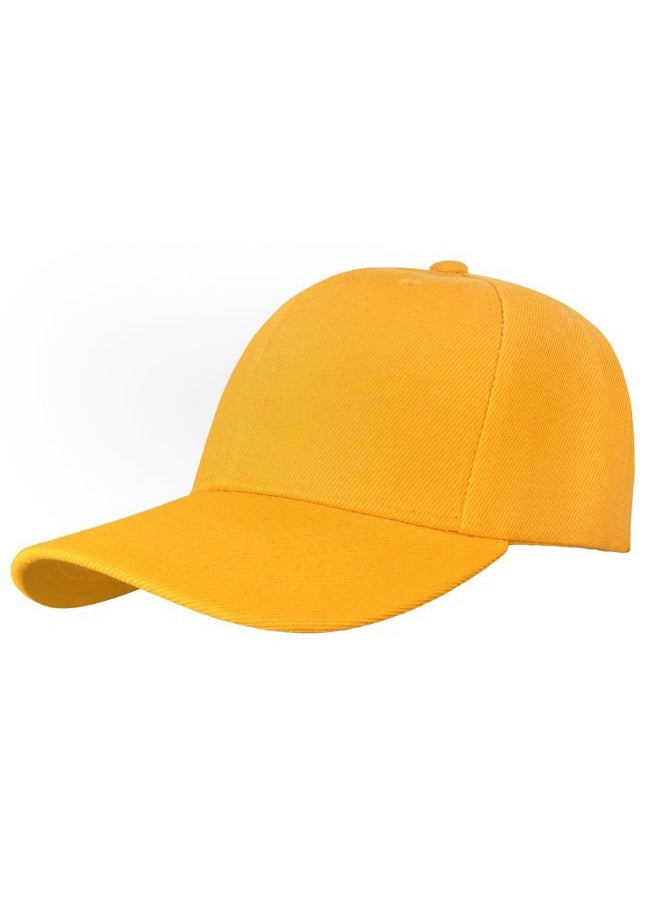 Baseball Cap Adjustable Size for Running Workouts and Outdoor Activities All Seasons (1pc Gold)