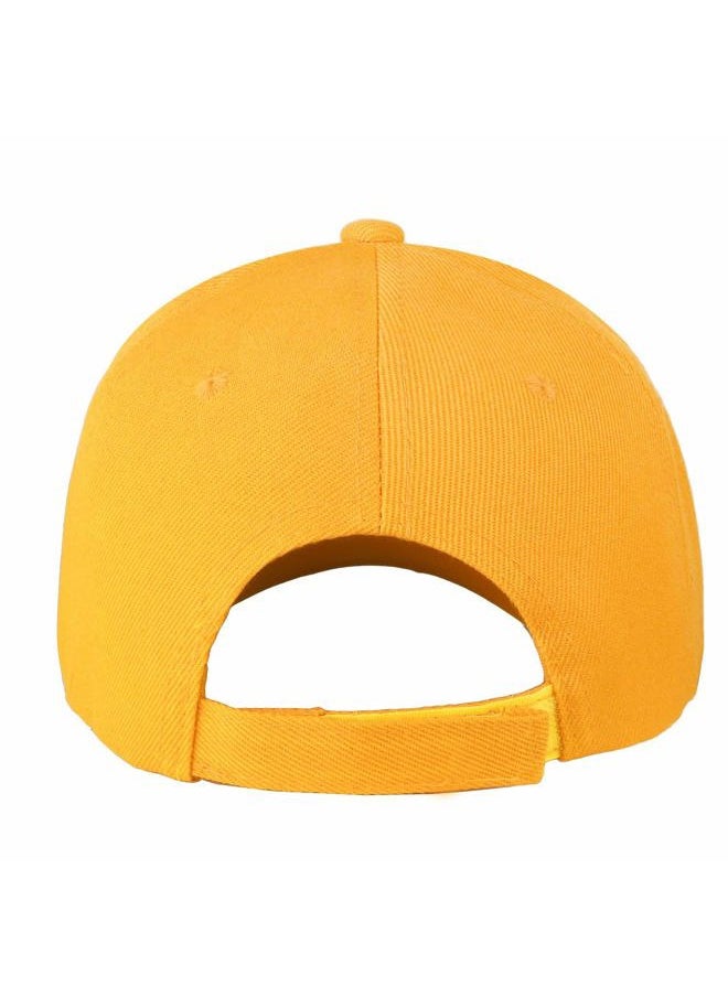 Baseball Cap Adjustable Size for Running Workouts and Outdoor Activities All Seasons (1pc Gold)