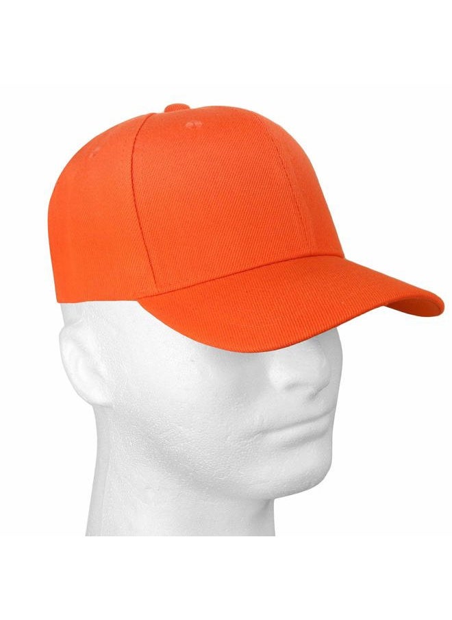 Baseball Cap Adjustable Size for Running Workouts and Outdoor Activities All Seasons (1pc Orange)