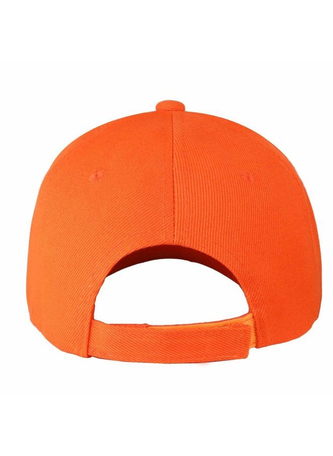 Baseball Cap Adjustable Size for Running Workouts and Outdoor Activities All Seasons (1pc Orange)