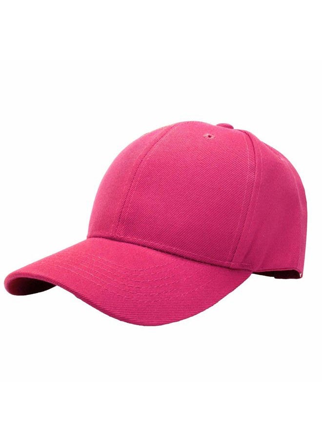 Baseball Cap Adjustable Size for Running Workouts and Outdoor Activities All Seasons (1pc Hot Pink)