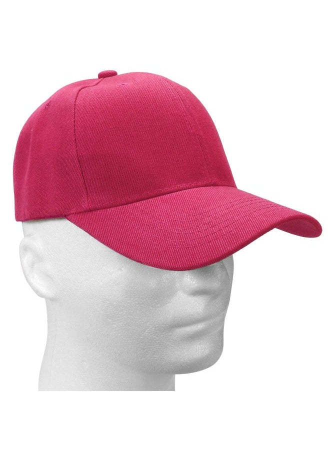 Baseball Cap Adjustable Size for Running Workouts and Outdoor Activities All Seasons (1pc Hot Pink)