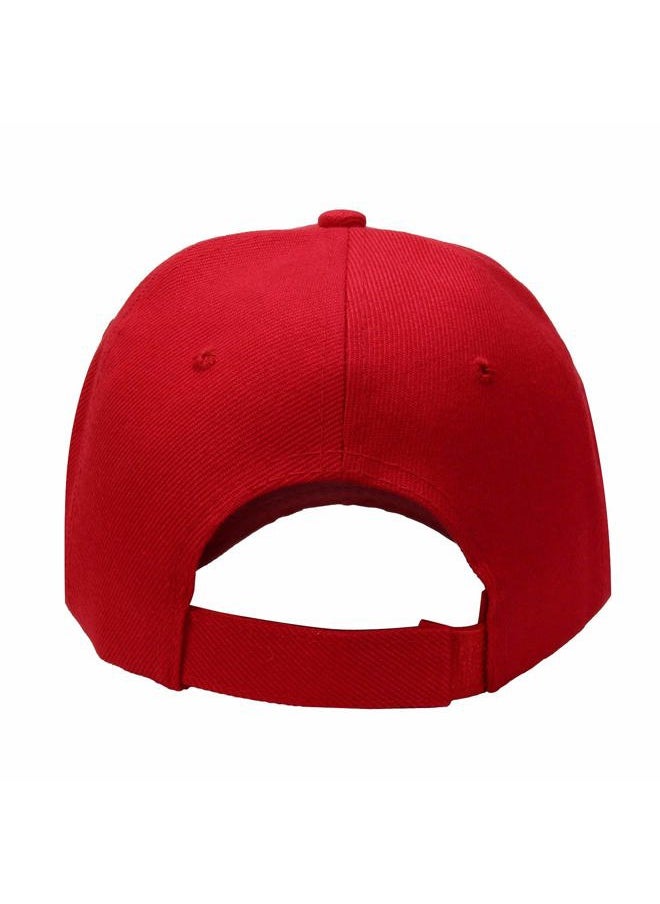 Baseball Cap Adjustable Size for Running Workouts and Outdoor Activities All Seasons (1pc Red)