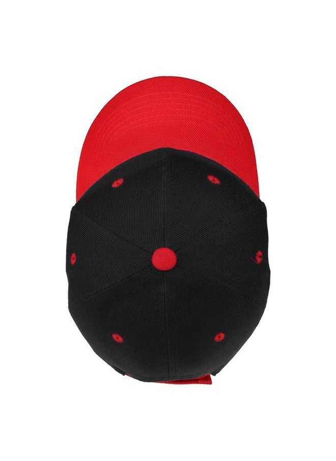 Baseball Cap Adjustable Size for Running Workouts and Outdoor Activities All Seasons (1pc Black/Red)