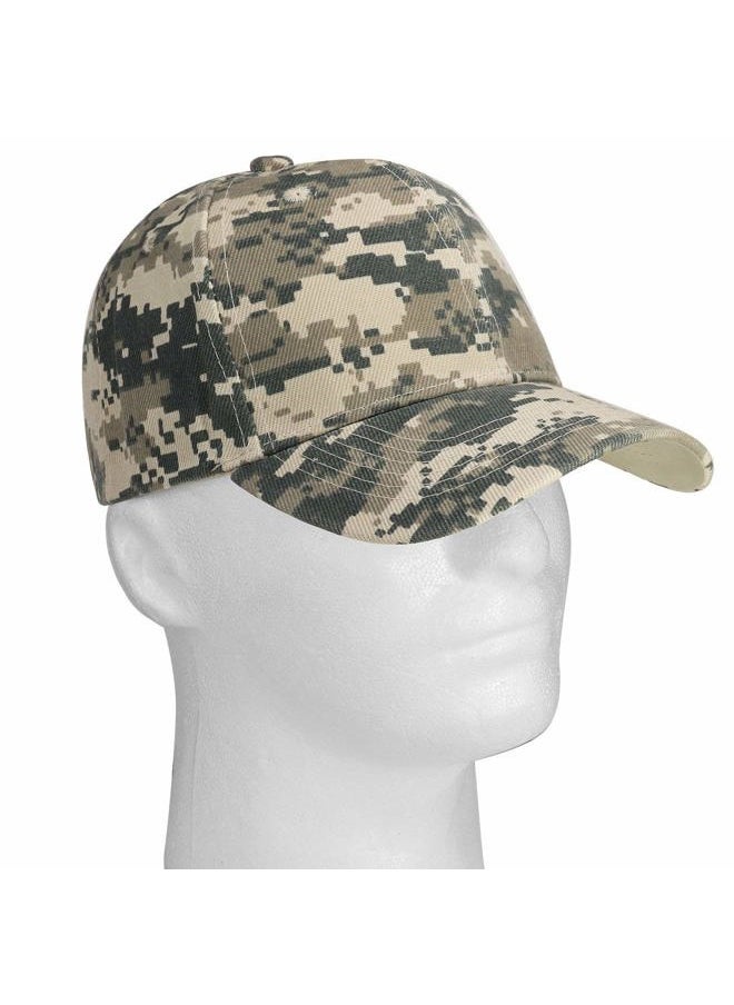 Baseball Cap Adjustable Size for Running Workouts and Outdoor Activities All Seasons (1pc Digital Camo)