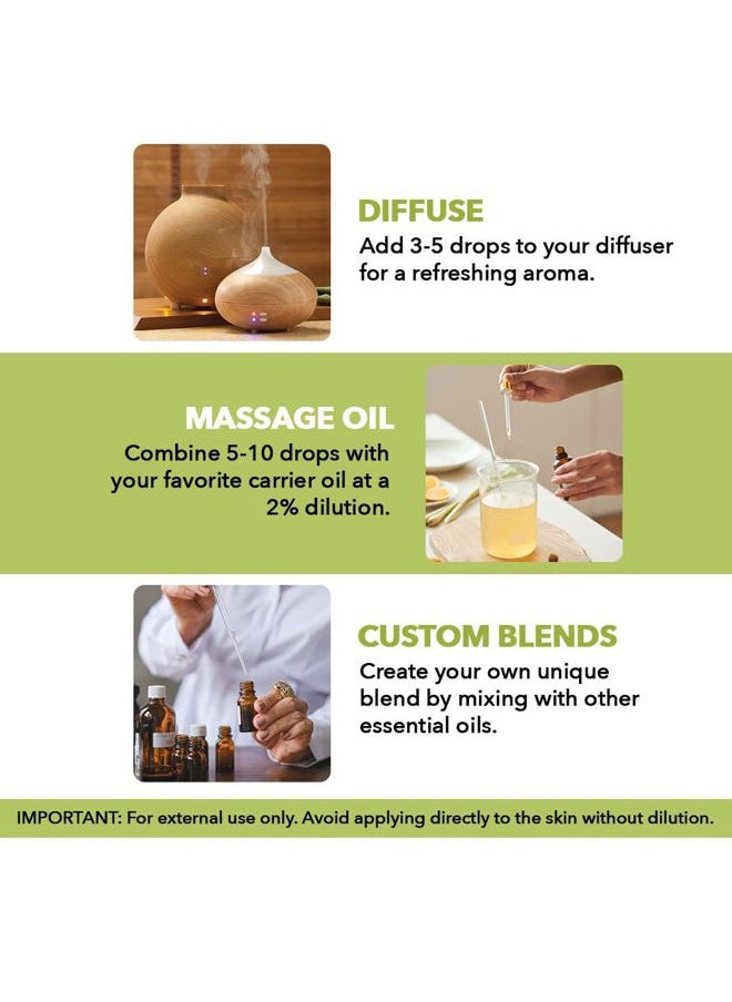 MAJESTIC PURE Lemongrass Essential Oil | 100% Pure and Natural Lemongrass Oil | Premium Grade Essential Oils for Hair Care, Home Diffusers, Skin, Aromatherapy, Massage and Humidifiers | 4 Fl Oz