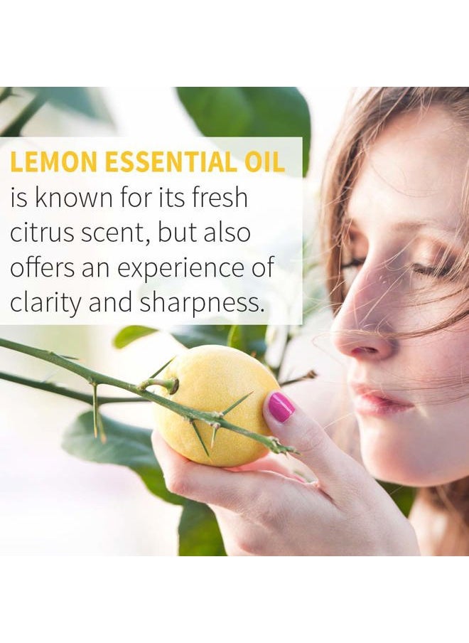 Essential Oil, Lemon USDA Organic & Pure, Clean, Undiluted & Non-GMO for Diffuser, Aromatherapy, Meditation, Joyful, Aromatic, Calming, Refreshing, 0.5 Fl Oz