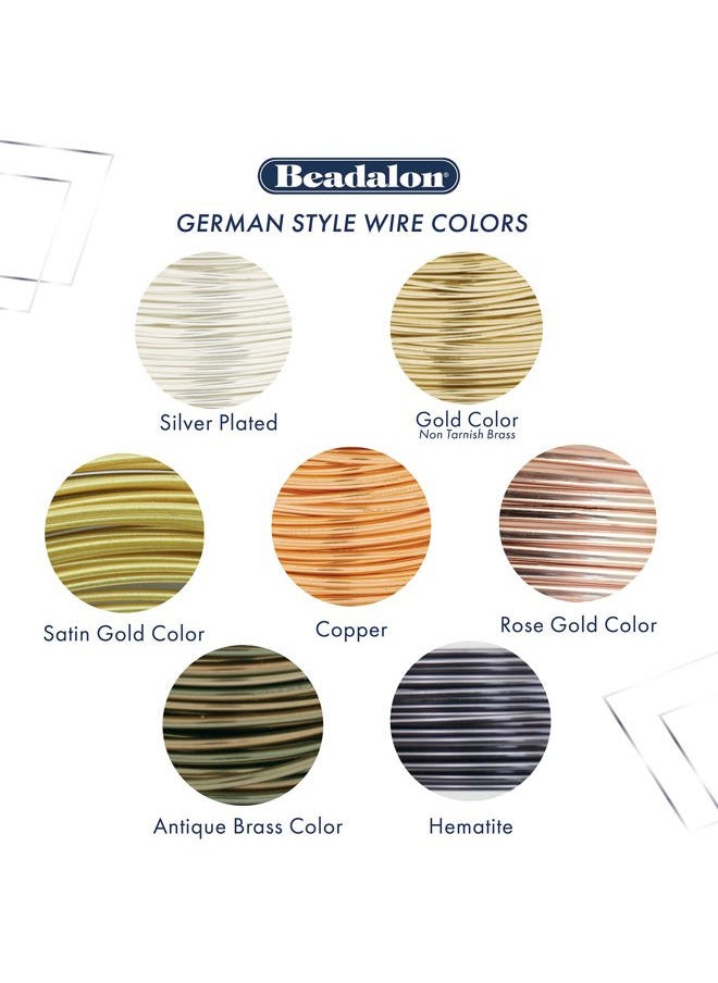 German Style Wire for Jewelry Making, Round, Silver Plated, 20 Gauge, 19.7 ft