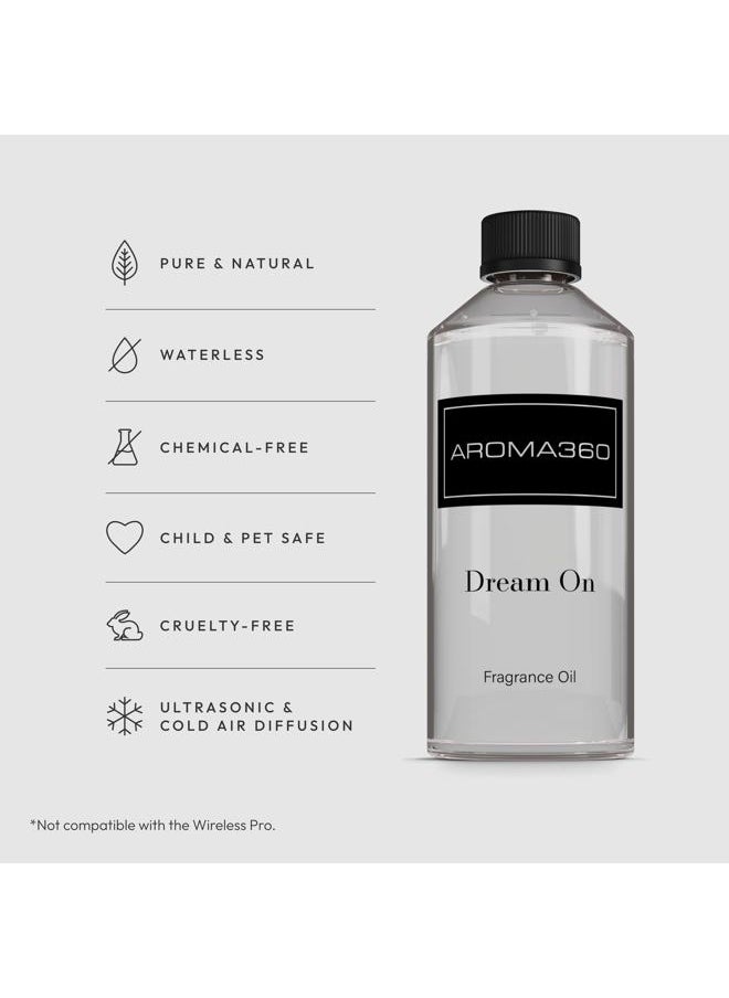 Dream On Fragrance Oil Blend - 500ML - Scented Aromatherapy Diffuser Oil with Serene White Tea, Healing Aloe Vera, and Warm Earthy Cedar