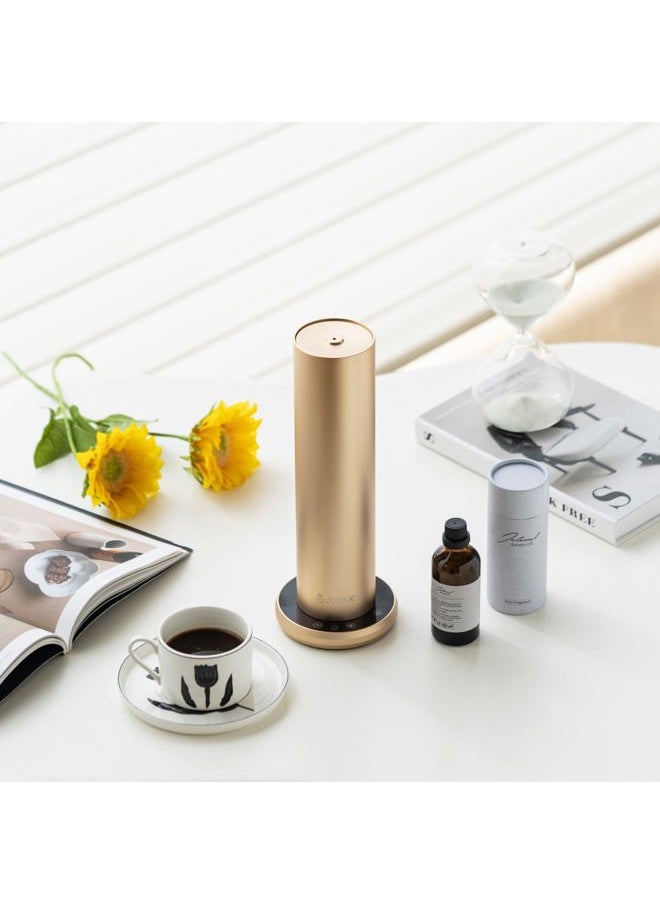 Smart Scent Air Machine for Home, Bluetooth Waterless Essential Oil Diffuser for Oils, Cold Air Technology Aromatherapy Diffuser for Large Room, Office, Gold