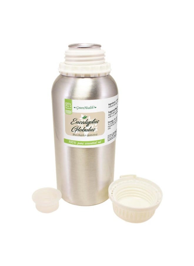 Eucalyptus Globulus Essential Oil – 16 fl oz (473 ml) Aluminum Bottle w/Plug Cap – 100% Pure, Uncut, Undiluted