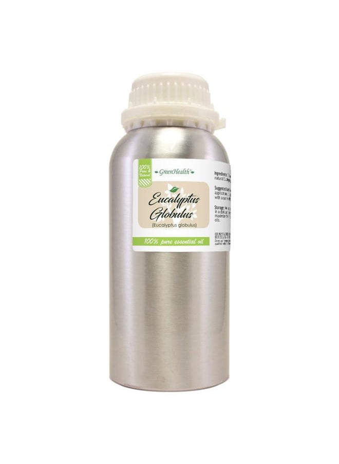 Eucalyptus Globulus Essential Oil – 16 fl oz (473 ml) Aluminum Bottle w/Plug Cap – 100% Pure, Uncut, Undiluted
