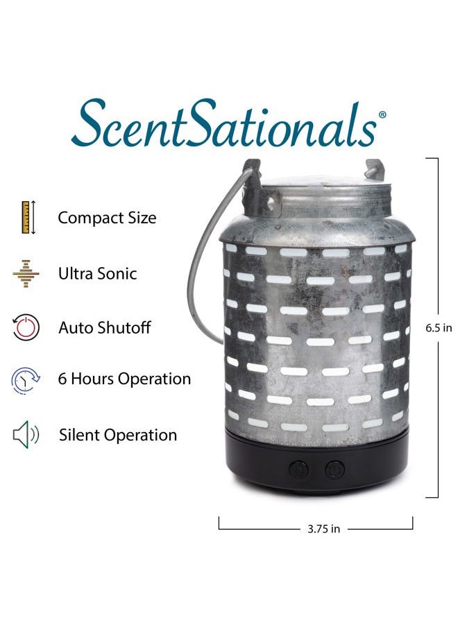 Eclectic Diffuser - Scented Essential Oils - Classic Aromatherapy Aroma User - Electric Fragrance Home Air Freshener Gift (Galvanized)