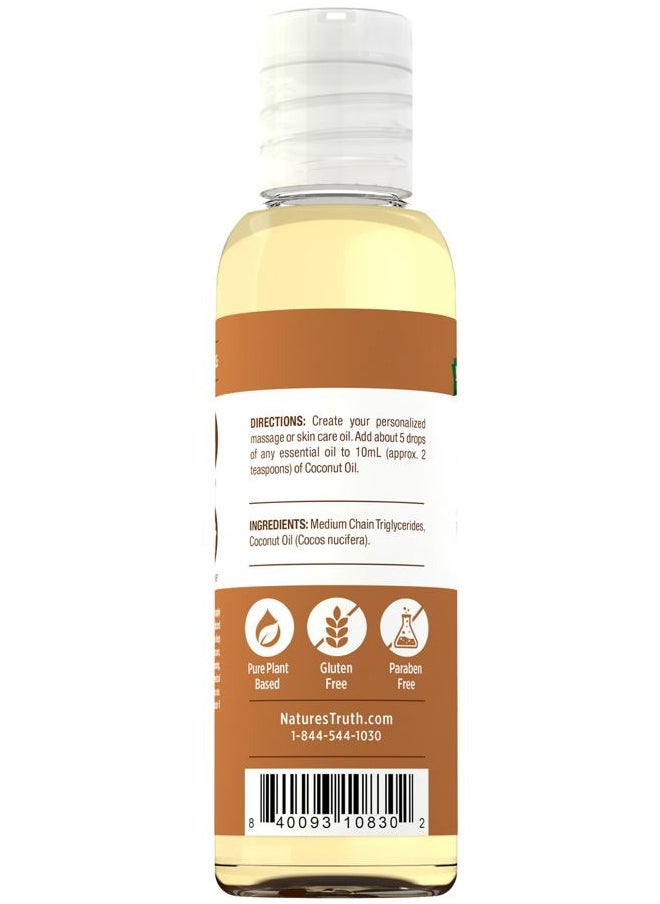 Coconut Oil for Skin | 4 Oz | Unscented Liquid Oil | Paraben Free