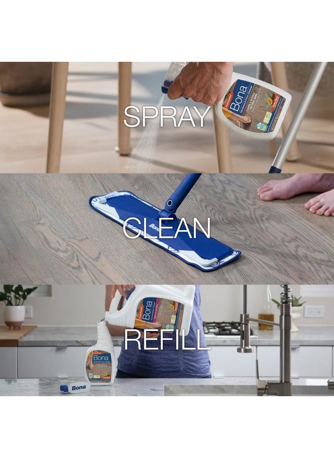 Hardwood Floor Cleaner Spray - 32 fl oz - Cedar Wood Scent - Refillable - Residue-Free Floor Cleaning Solution for Wood Floors