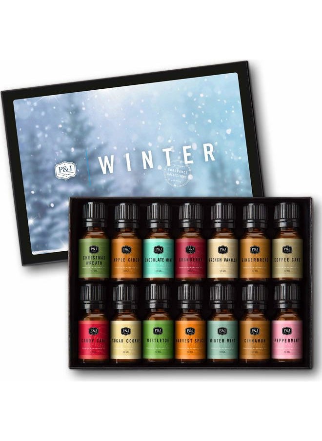 Fragrance Oil Winter Set | Candle Scents for Candle Making, Freshie Scents, Soap Making Supplies, Diffuser Oil Scents