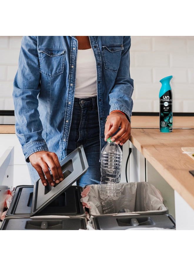 Air Mist Air Freshener Spray, Odor-Fighting Room Spray, Air Fresheners for Home and Bathroom and Kitchen, Aerosol Can, Unstopables Fresh Scent, 8.8oz, 1 Count