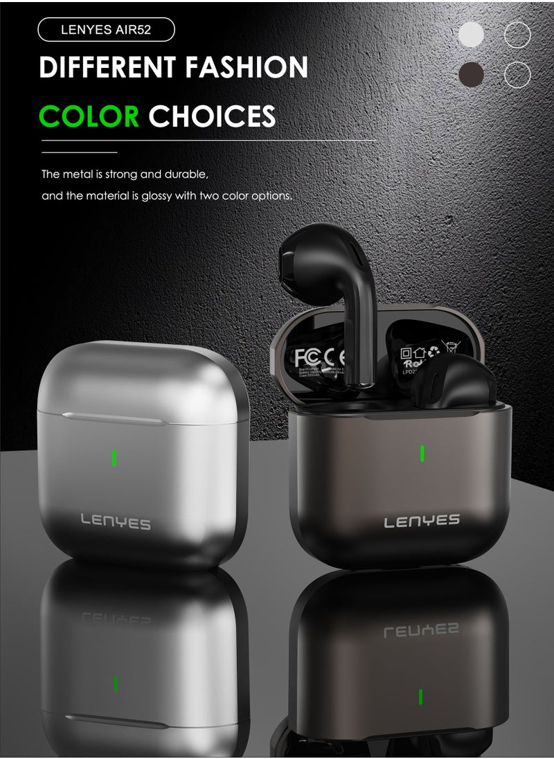 LENYES AIR52 In-ear Earphones, True Wireless Earbuds,40-Headphone standby, 3 Hours of Music Playback on a 10-Minute Charge, Compact and Comfortable