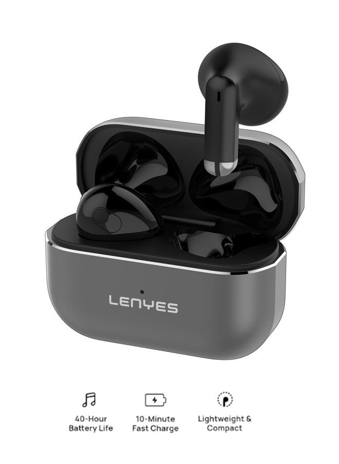 LENYES AIR-45 In-ear Earphones, Wireless Bluetooth 5.3. In-ear Earphones, True Wireless Earbuds, 3 Hours of Music Playback on a 10-Minute Charge, Compact and Comfortable
