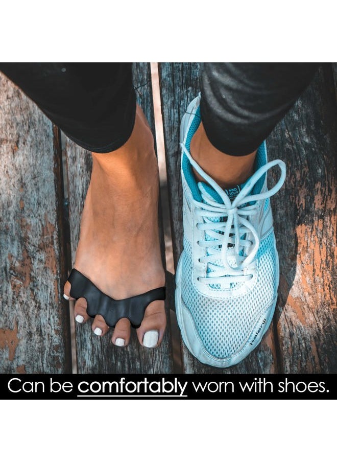 VYCE PrimalStep Toe Separators - Doctor Recommended - Correct Foot and Bunion Pain, Plantar Fasciitis - Toe Straightener to Improve Functional Athletic Mobility - Stretches to Fit (S/M)
