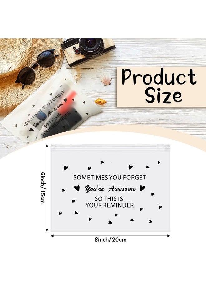 150 Pcs Inspirational Gifts EVA Makeup Bags for Women Cosmetic Bag Toiletry Bags Purse Bulk Encouragement Birthday Gifts for Women(You're Awesome)
