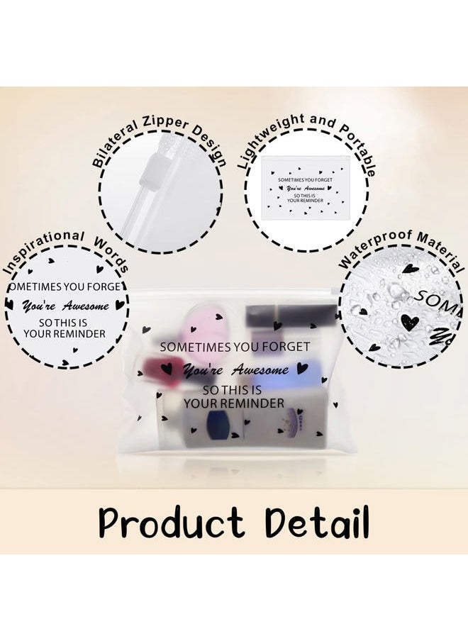 150 Pcs Inspirational Gifts EVA Makeup Bags for Women Cosmetic Bag Toiletry Bags Purse Bulk Encouragement Birthday Gifts for Women(You're Awesome)