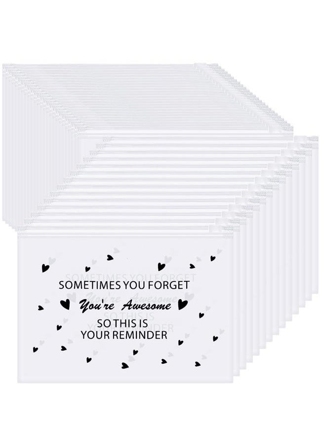 150 Pcs Inspirational Gifts EVA Makeup Bags for Women Cosmetic Bag Toiletry Bags Purse Bulk Encouragement Birthday Gifts for Women(You're Awesome)