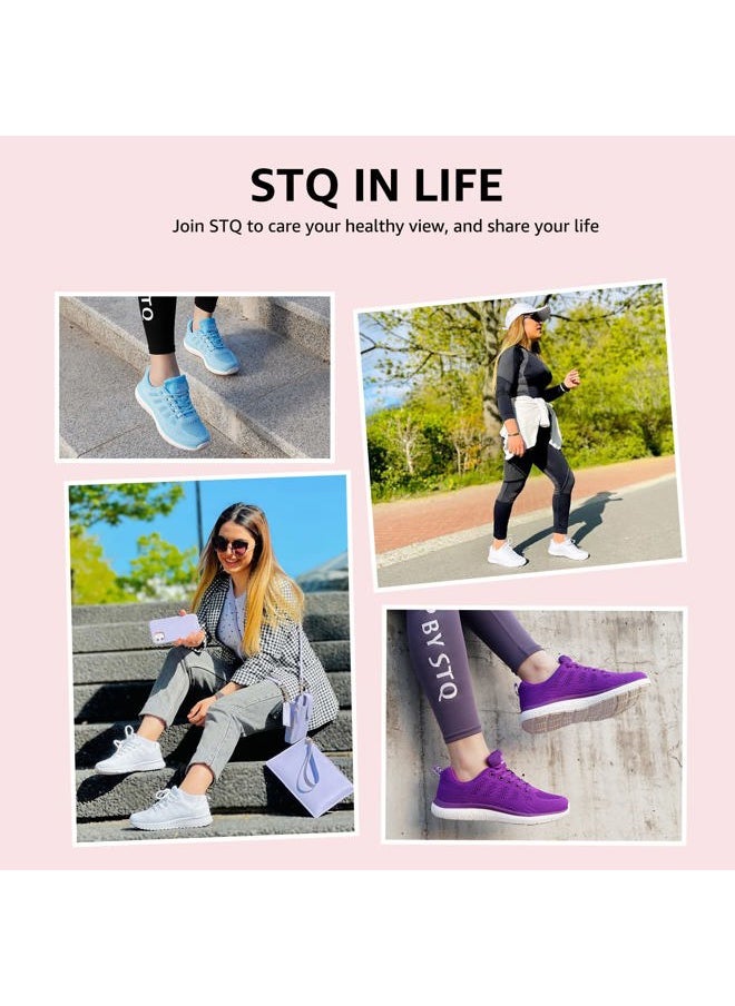 Womens Sneakers Ultra Lightweight Breathable Mesh Athletic Walking Shoes All Black, 9 M US