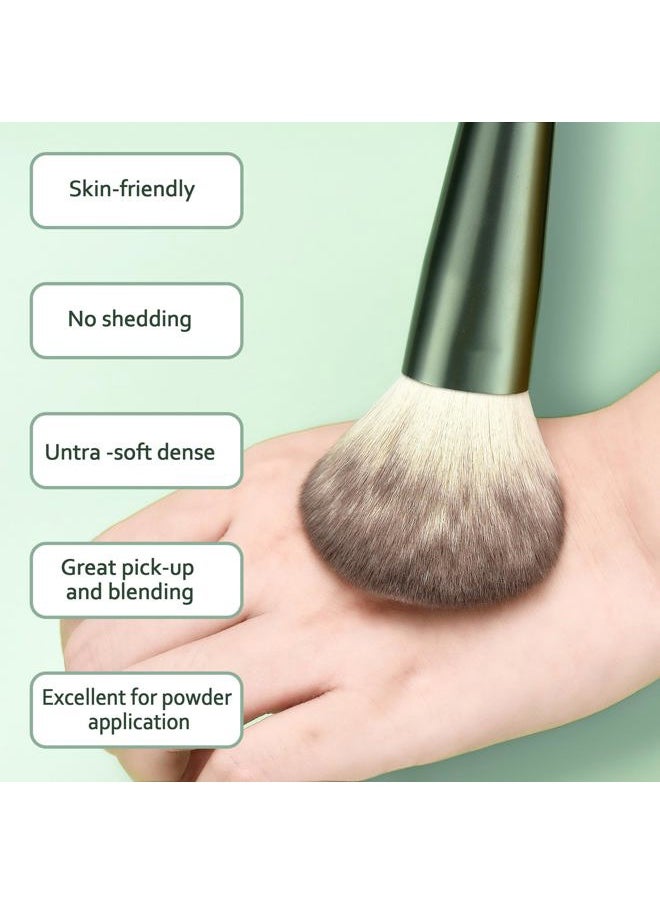 Makeup Brushes Set, HEYMKGO 11Pcs Makeup Brush Set Premium Synthetic Bristles Conical Handle Kabuki Foundation Face Eyeshadow Brush for Liquid Powder Buffing Blending Contouring With Travel Case