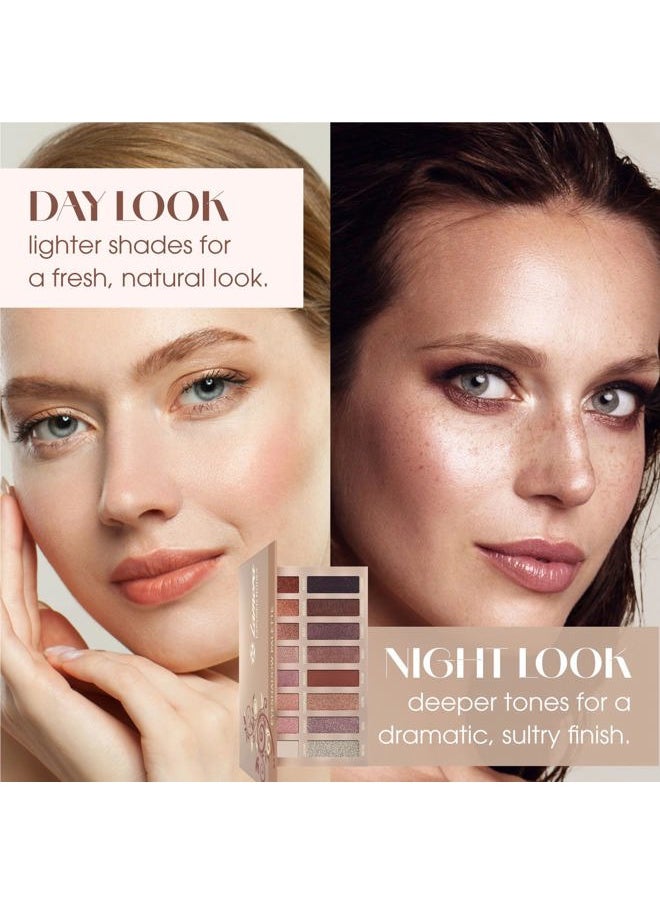 Eyeshadow Palette Makeup - Eye Makeup Palette with 16 Highly Pigmented Matte & Shimmer Shades - Vegan & Blendable