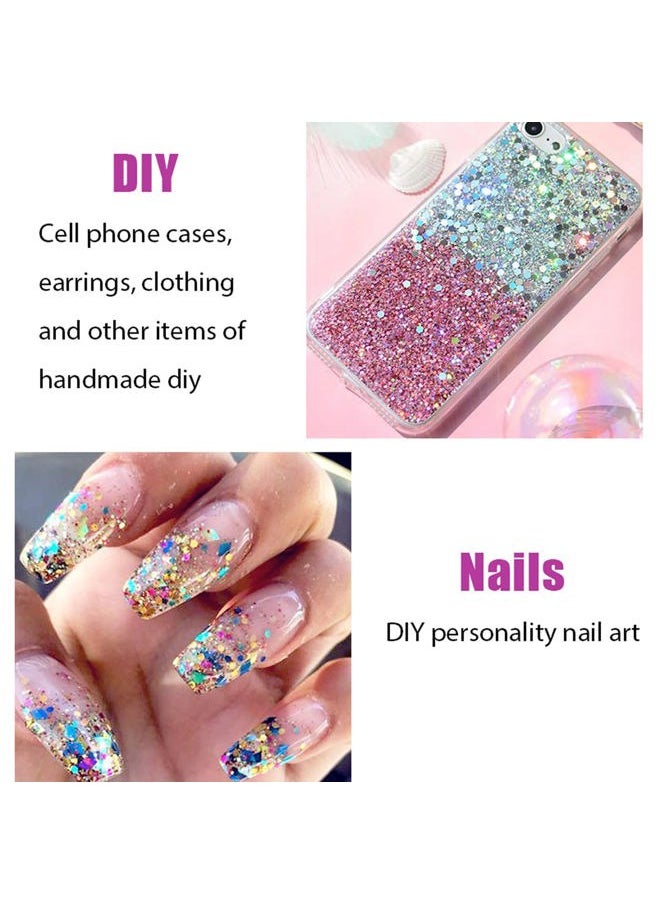 Gold Body Glitter, Mardi Gras Face Glitter Gel, Mermaid Sequins Lip Eye Nails Hair Body Glitter Makeup, Liquid Holographic Chunky Glitter Singer Concerts Music Festival Rave Accessories,50g