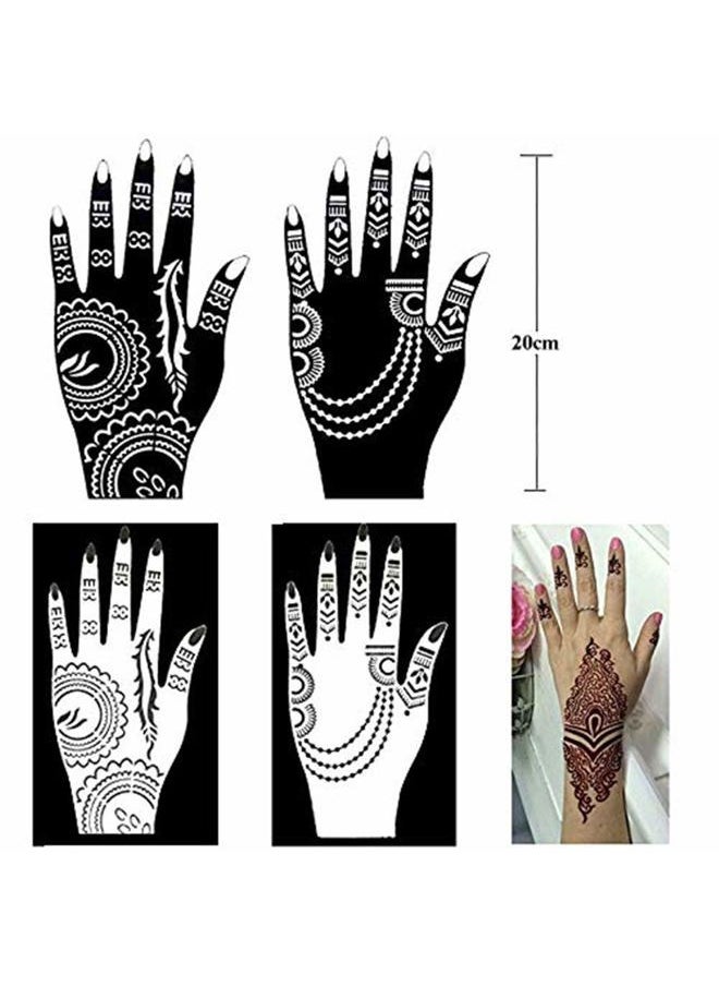 Henna Tattoo Stencil Kit/Temporary Tattoo Template Set of 20 Sheets, Indian Arabian Tattoo Stickers Mehndi Stencils for Hand Body Art
