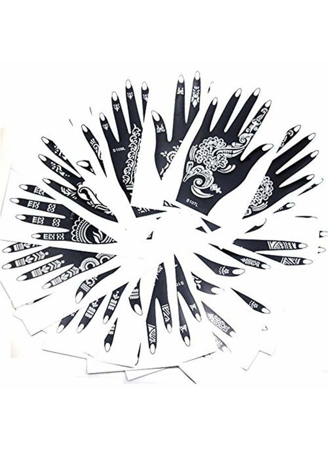 Henna Tattoo Stencil Kit/Temporary Tattoo Template Set of 20 Sheets, Indian Arabian Tattoo Stickers Mehndi Stencils for Hand Body Art
