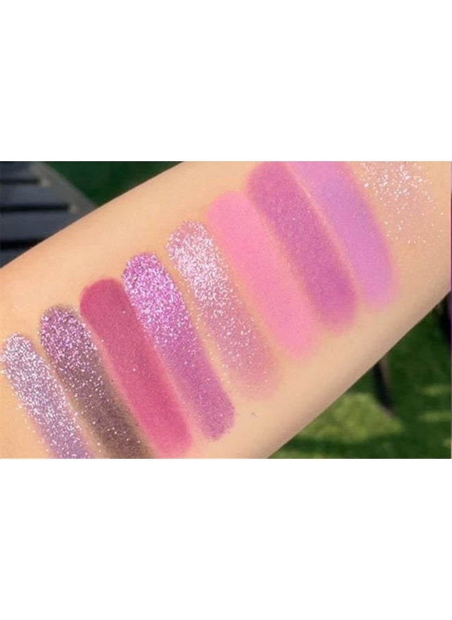 Jam Purple Eyeshadow Palette 9 Colors Stunning Matte Glitter Eyeshadow Palette Longlasting Waterproof Shimmer Eye Shadow for Girls and Women (Set 3, Jam Purple)