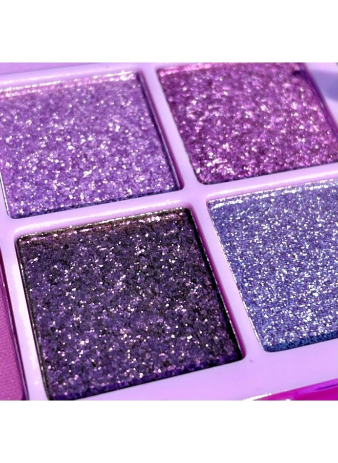 Jam Purple Eyeshadow Palette 9 Colors Stunning Matte Glitter Eyeshadow Palette Longlasting Waterproof Shimmer Eye Shadow for Girls and Women (Set 3, Jam Purple)