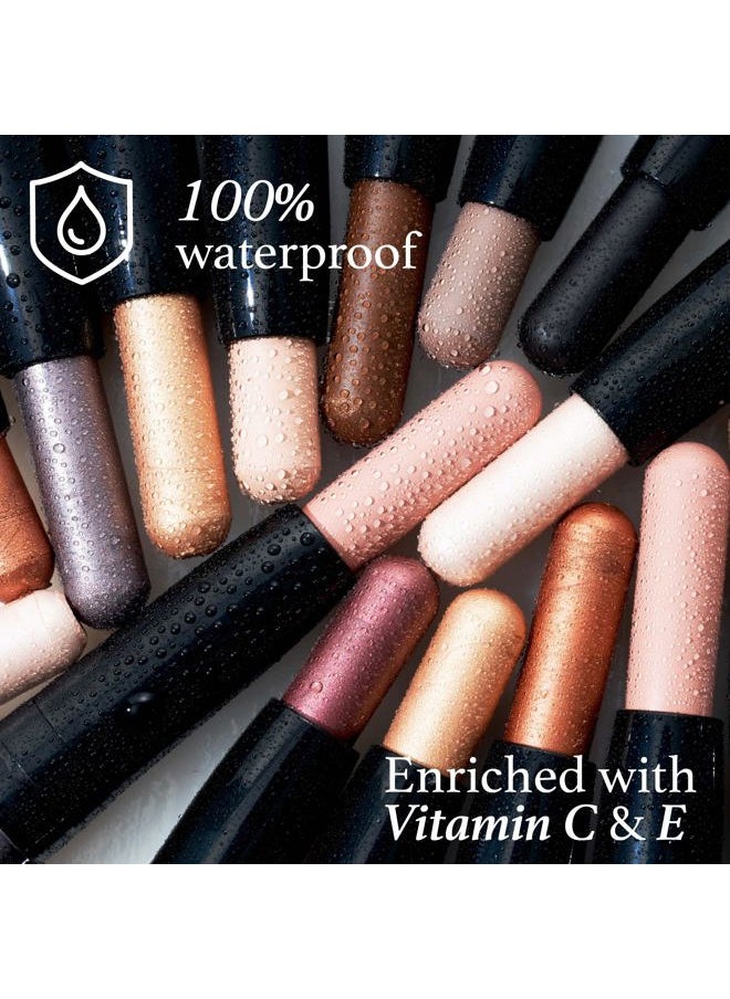 Eyeshadow 101 Crème to Powder Waterproof Eyeshadow Stick, Khaki Green Shimmer