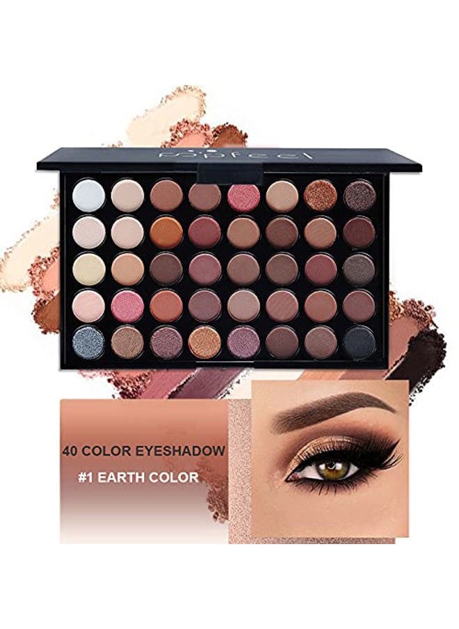 All-in-One Holiday Gift Surprise Makeup Set Essential Starter Bundle Include Eyeshadow Palette Lipstick Concealer Blush Mascara Eyeliner Face Powder Lipgloss Brush - Full Makeup Kit for Women