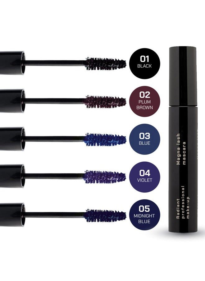 Radiant Professional Mascara Volume and Length - Volume & Curl Mascara for Older & Younger Women - Mascara Volume & Length Enhances - Lengthening Mascara 0.43 ounces (05 Midnight Blue)